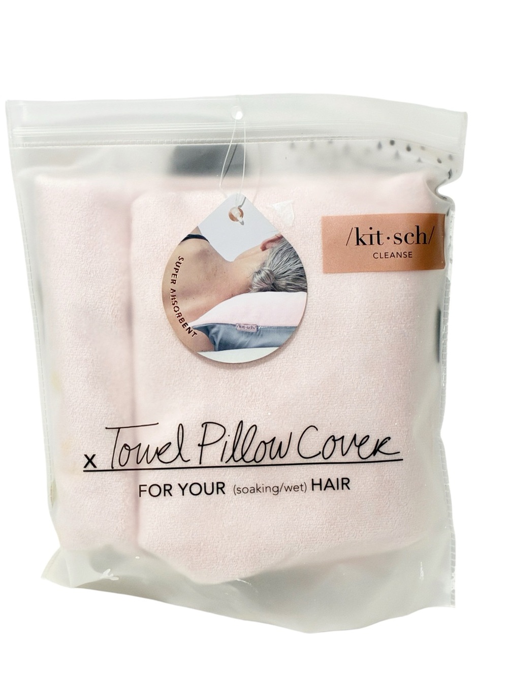 Kitsch Pink Sherpa Towel Pillow Case Hair Care Beauty NEW